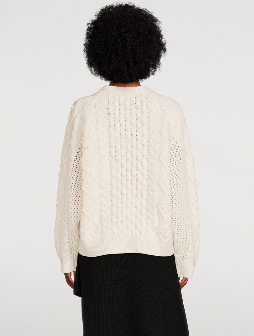 LOULOU STUDIO Secas Wool And Cashmere CableKnit Sweater Holt Renfrew