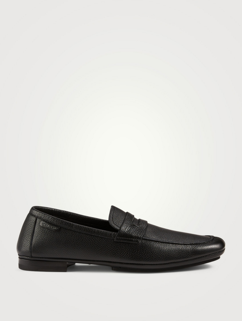 TOM FORD Berwick Leather Loafers Men's Black