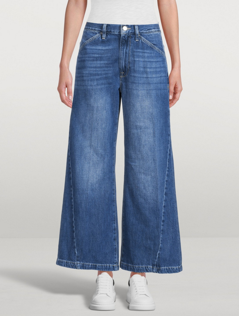 frame baggy palazzo jeans