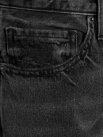 FRAME Le Slouch Crop Released Jeans Women's Black