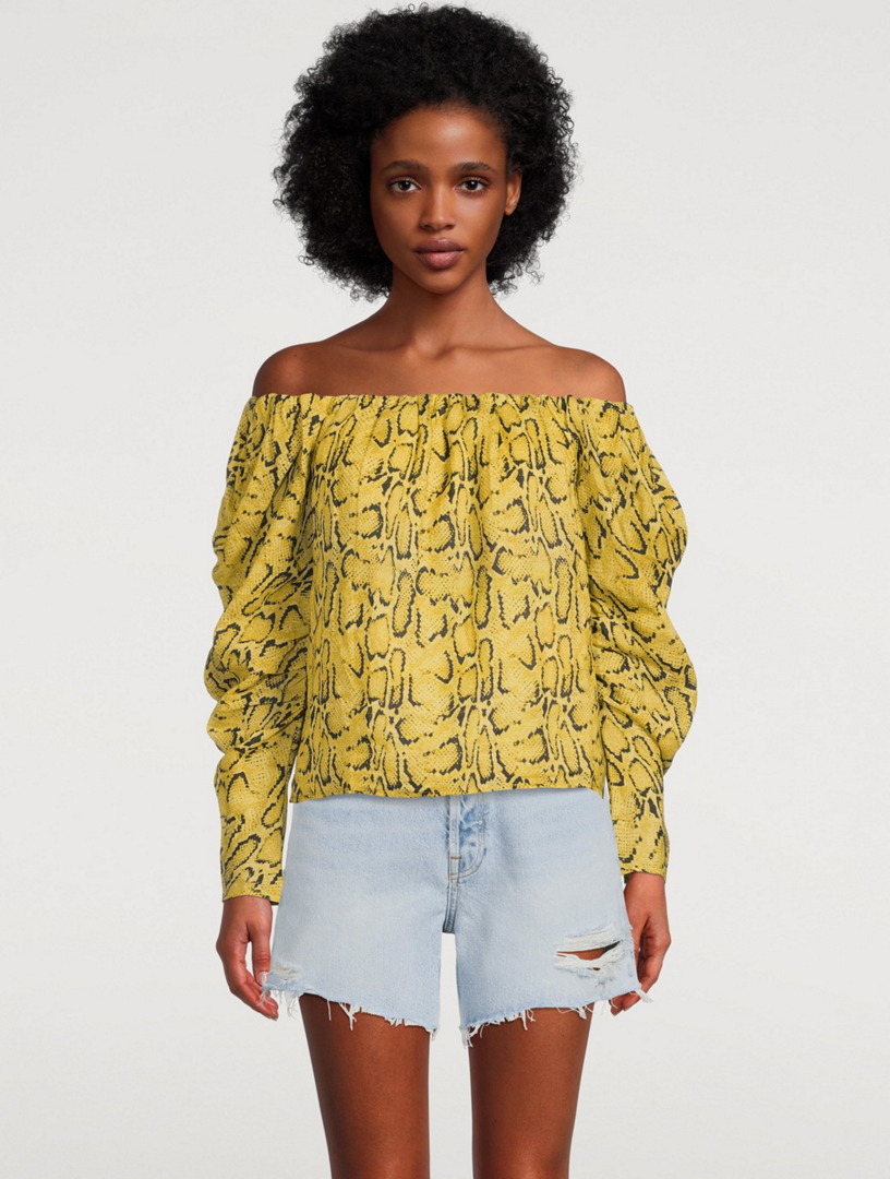 frame off the shoulder billow top