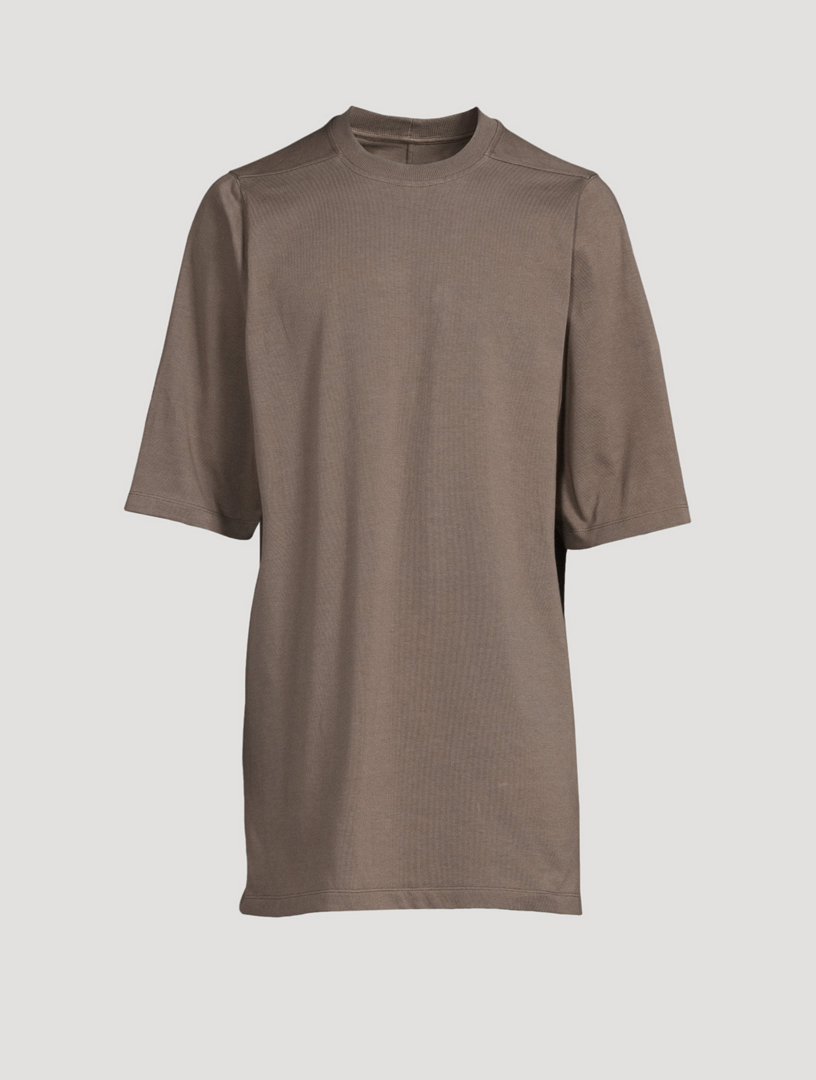 RICK OWENS Cotton Long T-Shirt Mens Grey