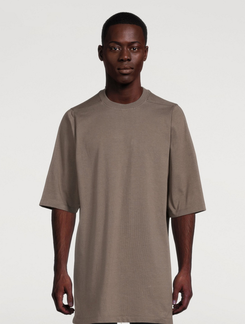 RICK OWENS Cotton Long T-Shirt Mens Grey