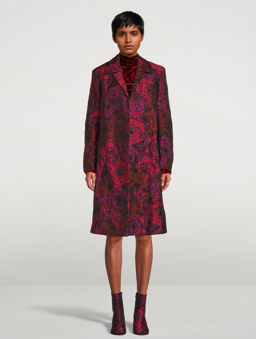 Roltane Rose Jacquard Coat