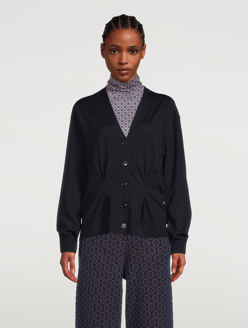 DRIES VAN NOTEN Tarah Pintuck Wool Cardigan | Holt Renfrew Canada