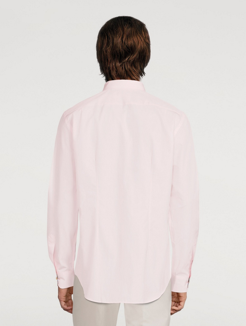PAUL SMITH Artist Stripe Cuff Tailored Shirt Men's Pink