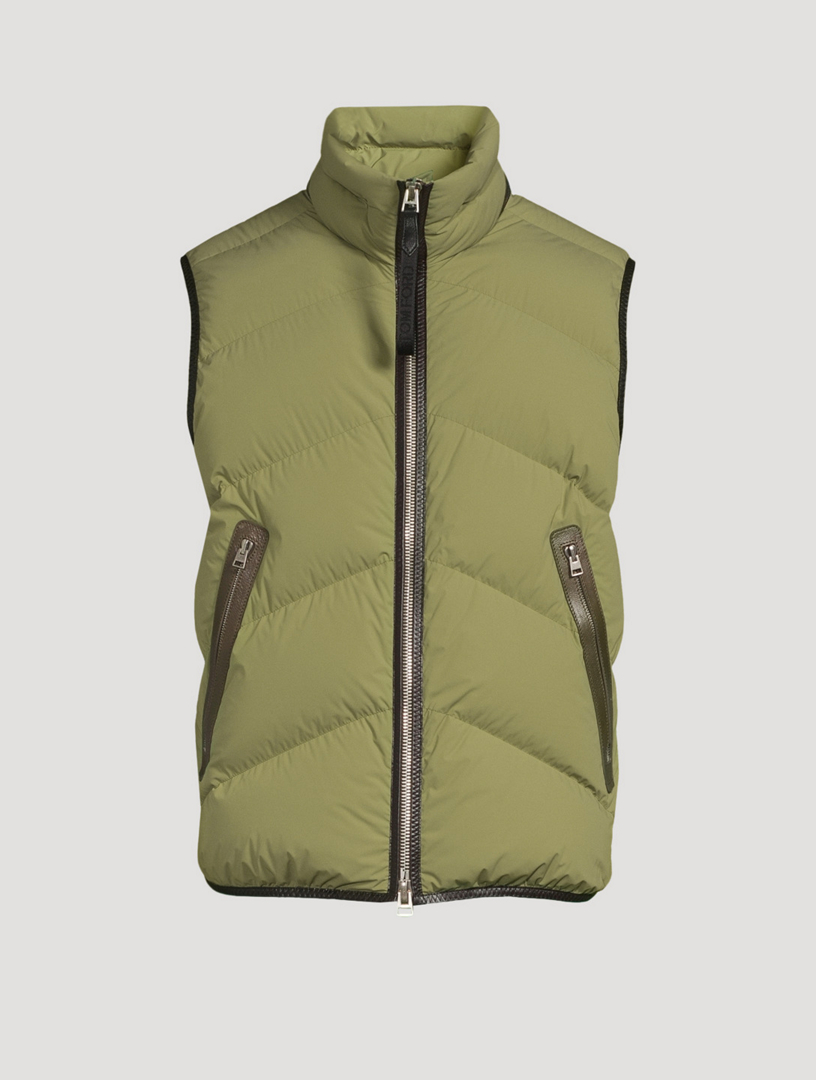 TOM FORD Down Quilted Vest Men's Green