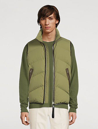 TOM FORD Down Quilted Vest Men's Green