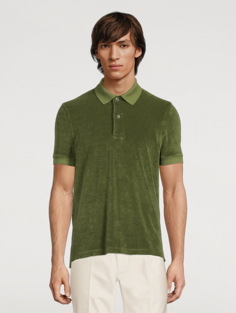 towelling polo shirt