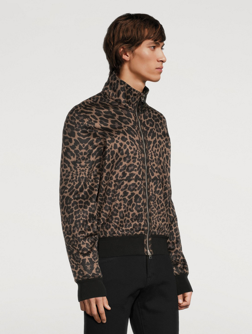 TOM FORD Cotton-Blend Zip Jacket In Leopard Print | Holt Renfrew Canada