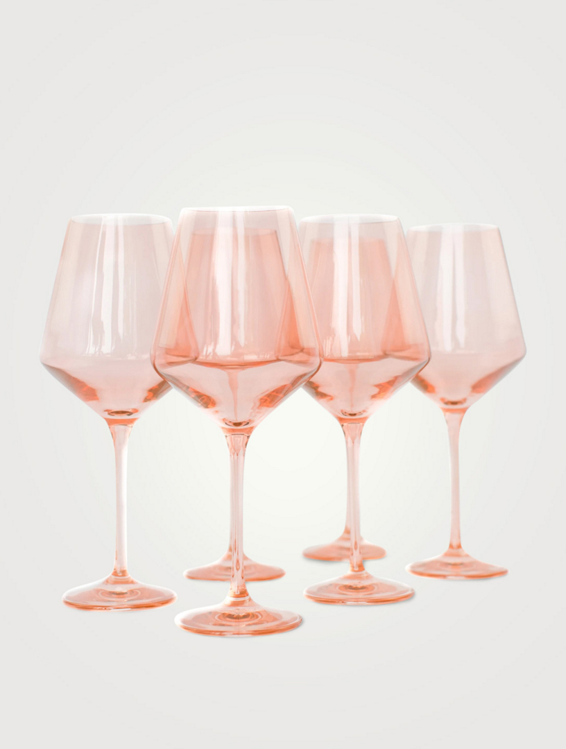 ESTELLE COLORED GLASS Coloured Glass Wine Glasses Set Of 6 Holt