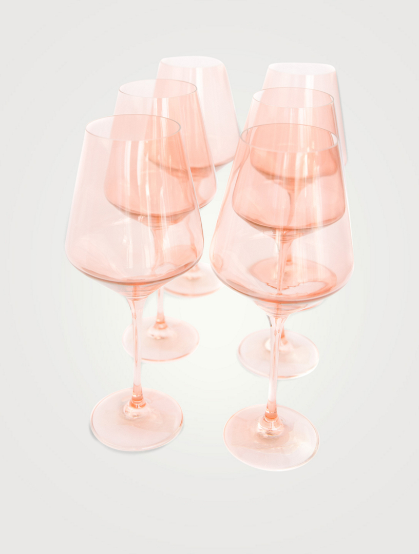ESTELLE COLORED GLASS Coloured Glass Wine Glasses Set Of 6 Holt