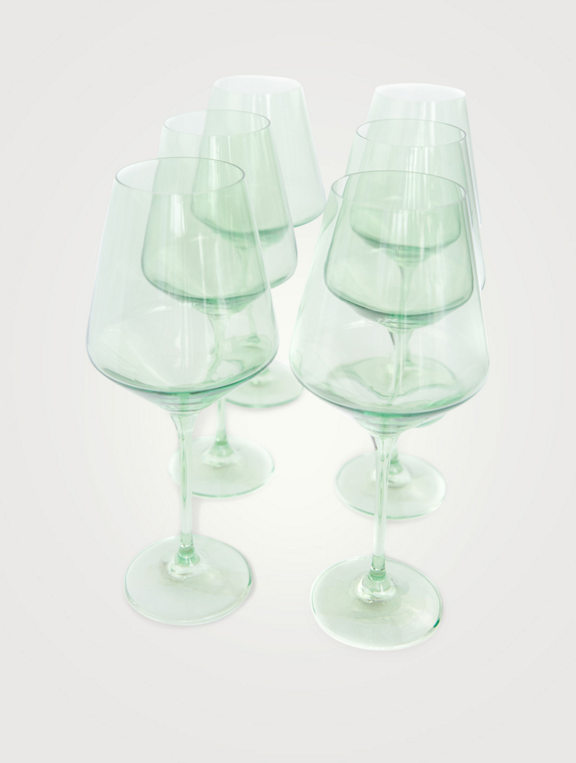 Estelle Colored Glass Coloured Glass Wine Glasses Set Of 6 Holt Renfrew Canada