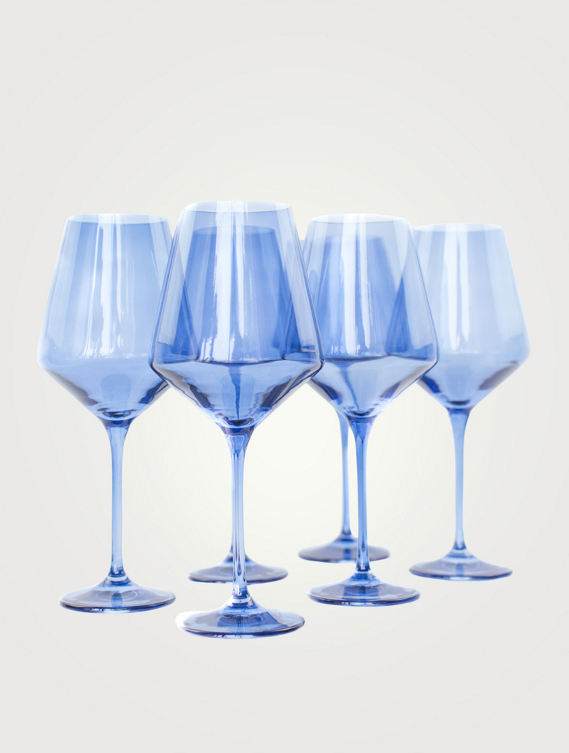 ESTELLE COLORED GLASS Coloured Glass Wine Glasses Set Of 6 Holt