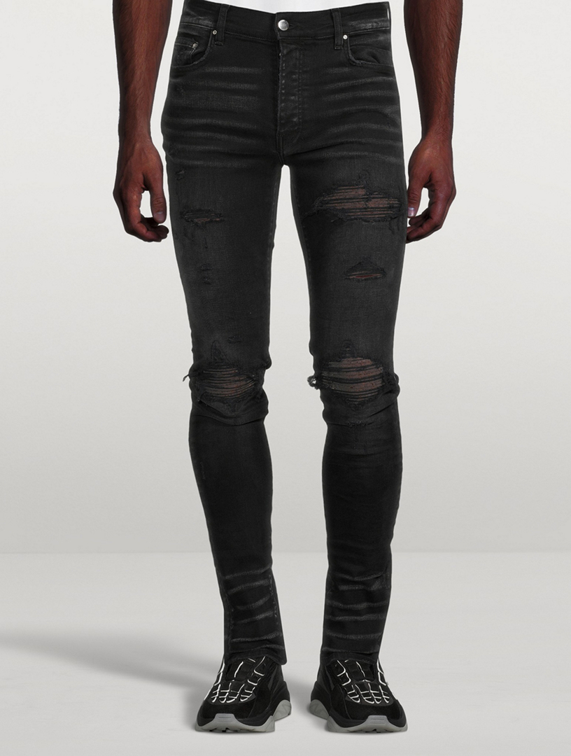 AMIRI Mx1 Skinny Jeans With Iridescent Patches | Holt Renfrew Canada