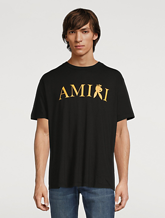 AMIRI Tee-shirt logotypé Bunny inversé Hommes Noir