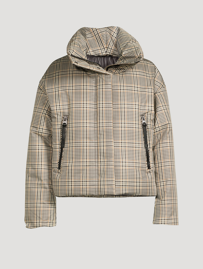 mackage plaid puffer