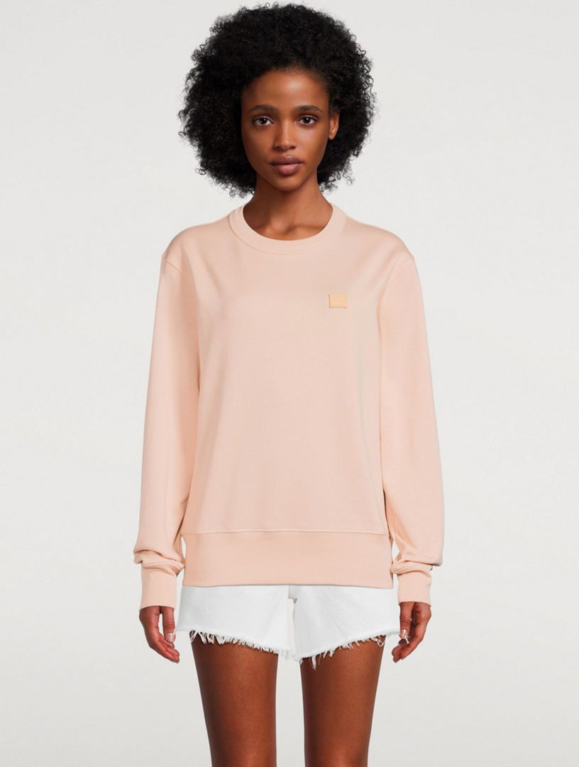 ACNE STUDIOS Face Cotton Sweatshirt Women's Pink