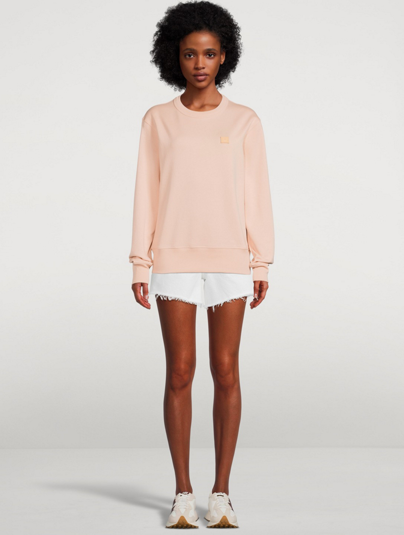 ACNE STUDIOS Face Cotton Sweatshirt Women's Pink