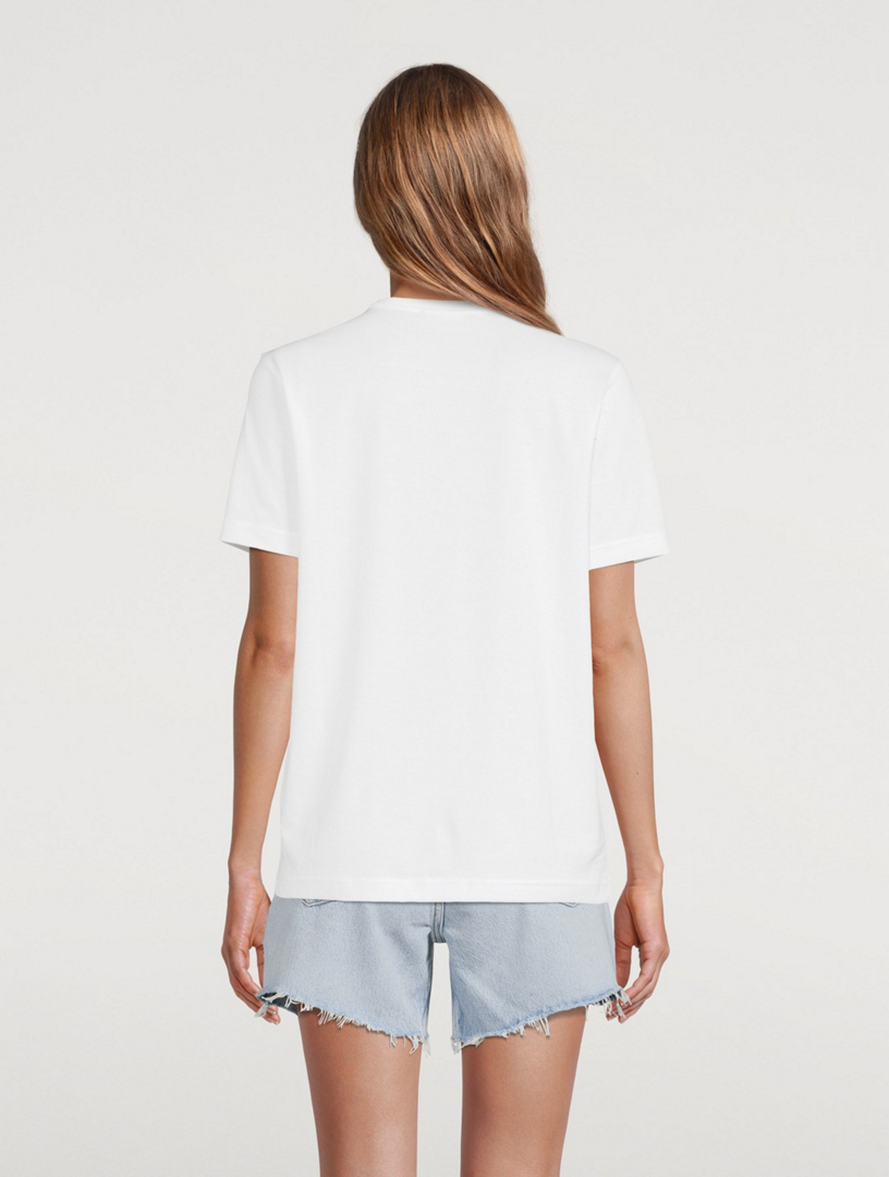 ACNE STUDIOS Cotton Slim-Fit T-Shirt Women's White