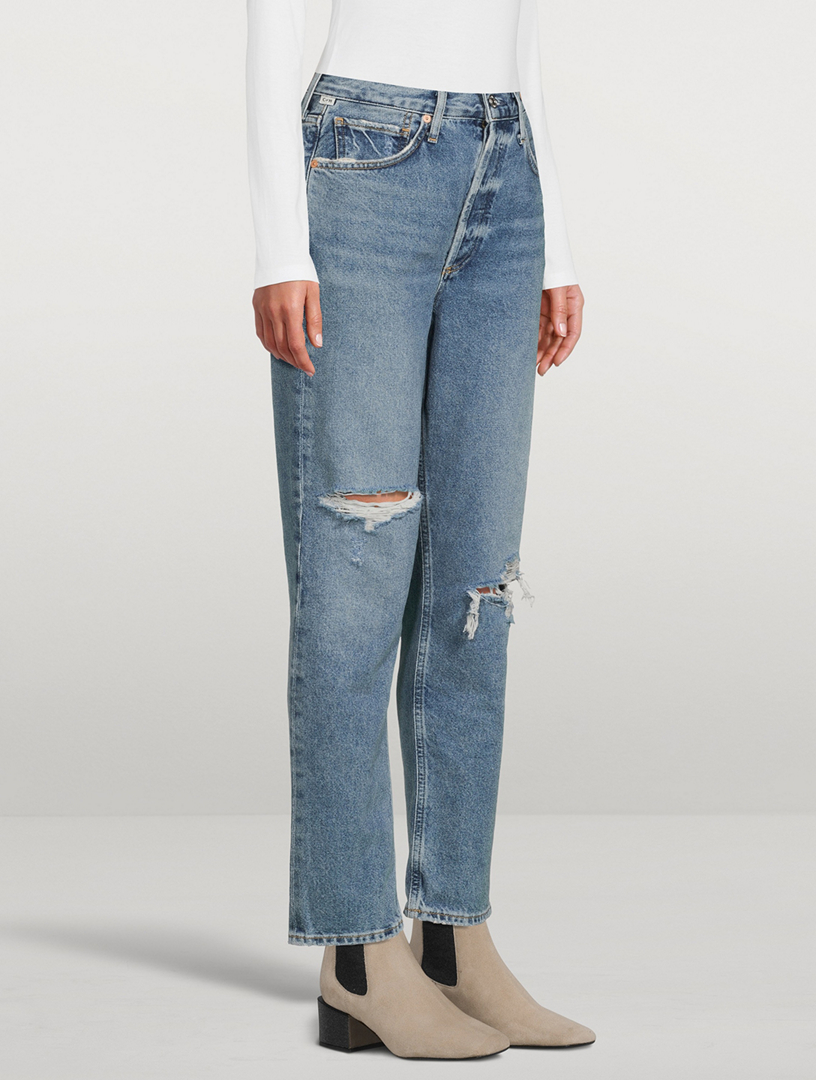 CITIZENS OF HUMANITY Sabine High-Waisted Straight-Leg Jeans | Holt ...