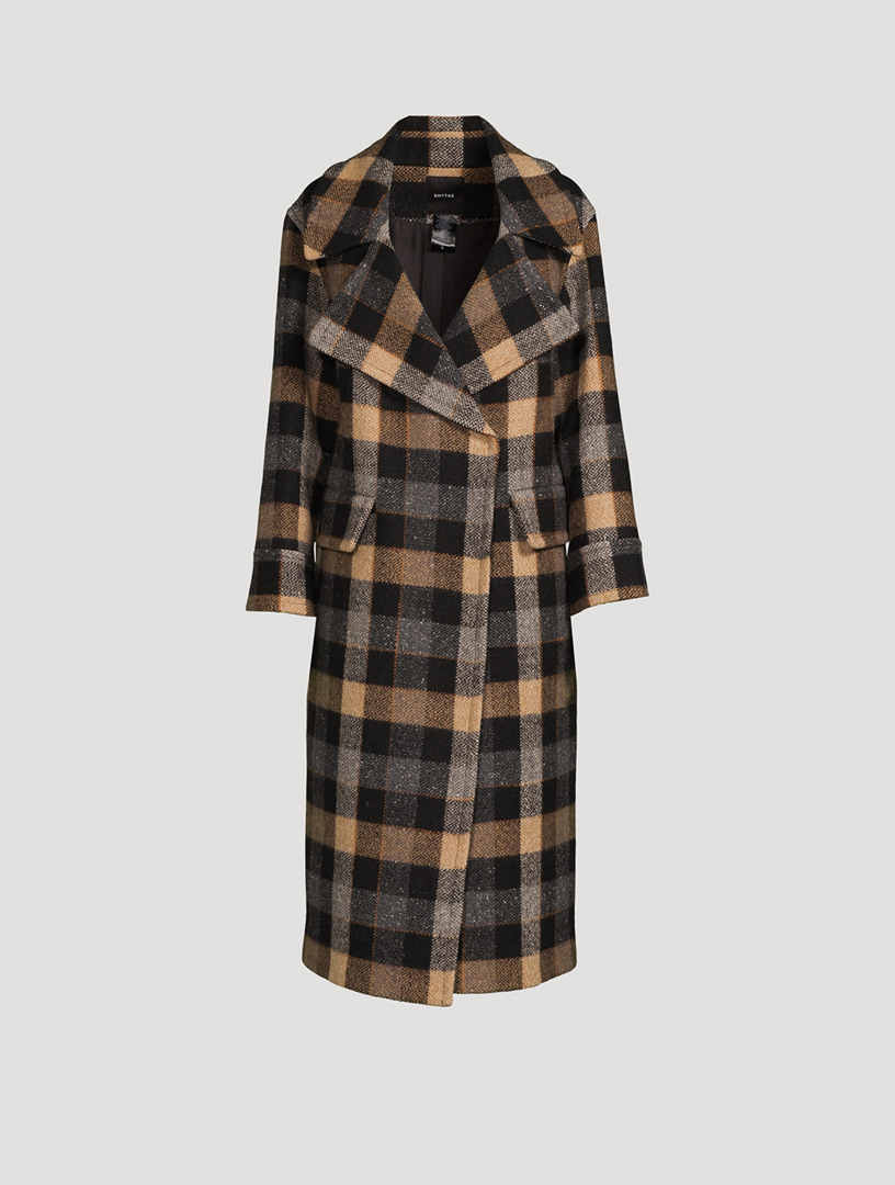 SMYTHE Blanket Coat In Check Print Holt Renfrew Canada