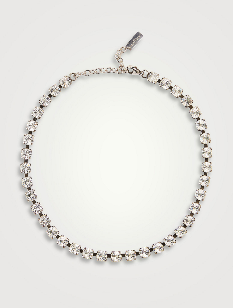 SAINT LAURENT Crystal Choker Necklace | Holt Renfrew Canada