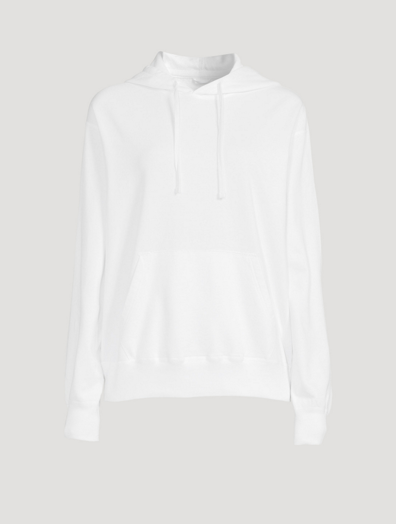 REIGNING CHAMP Lightweight Terry Cotton Relaxed Hoodie Women's White