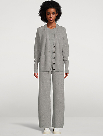 WHITE + WARREN Cashmere Crewneck Sweater Women's Grey