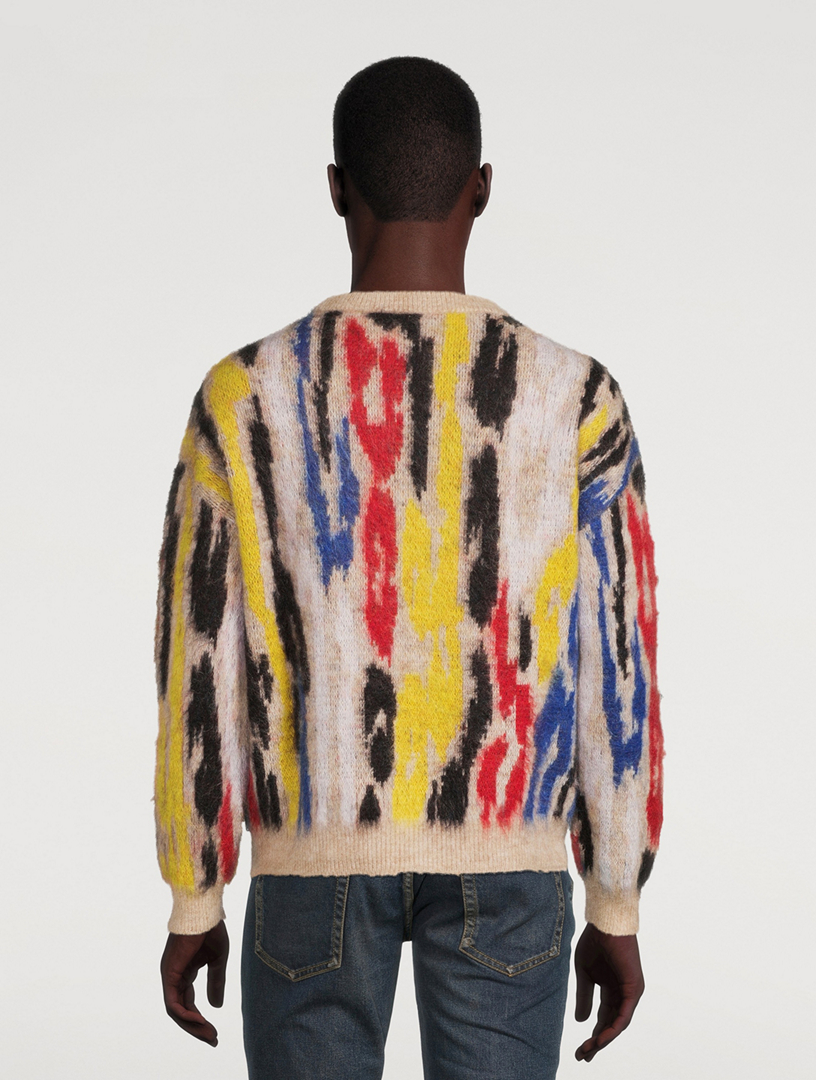 SAINT LAURENT Wool And Mohair Jacquard Sweater | Holt Renfrew Canada