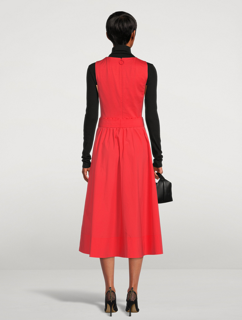 AKRIS PUNTO MixedMedia Belted Midi Dress Holt Renfrew Canada