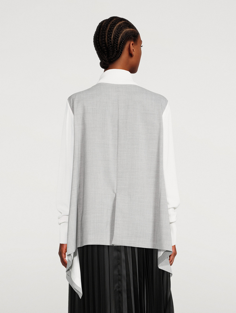 SACAI Suiting Mix Pullover Sweater | Holt Renfrew Canada