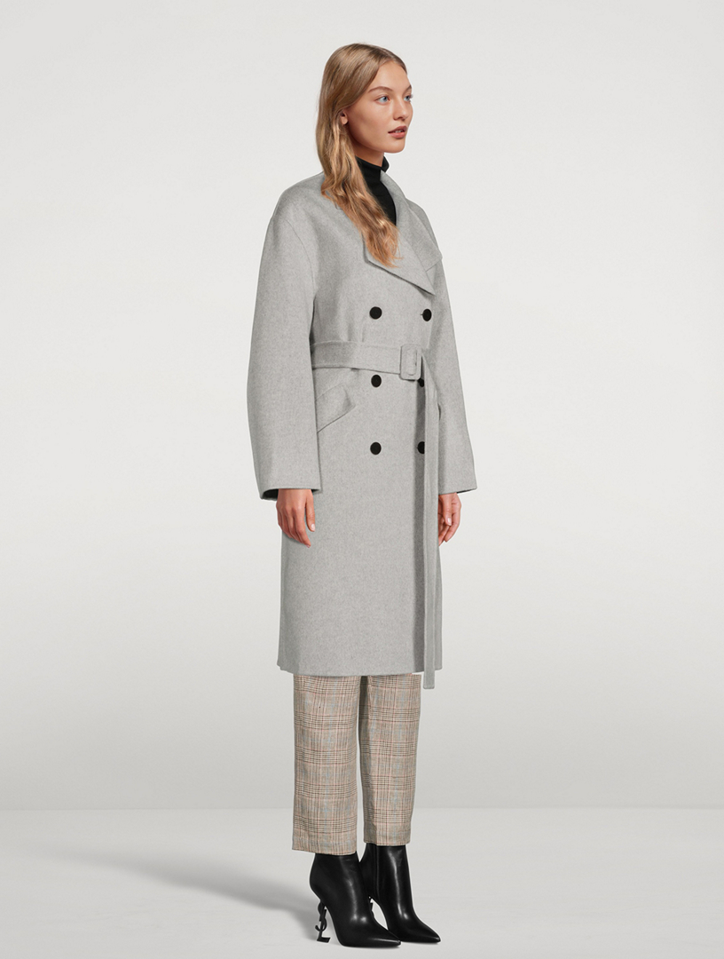 THEORY Wool And Cashmere Double-Breasted Coat | Holt Renfrew Canada