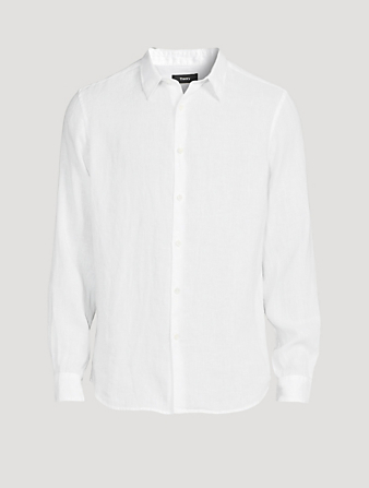 THEORY Chemise Irving en lin Hommes Blanc