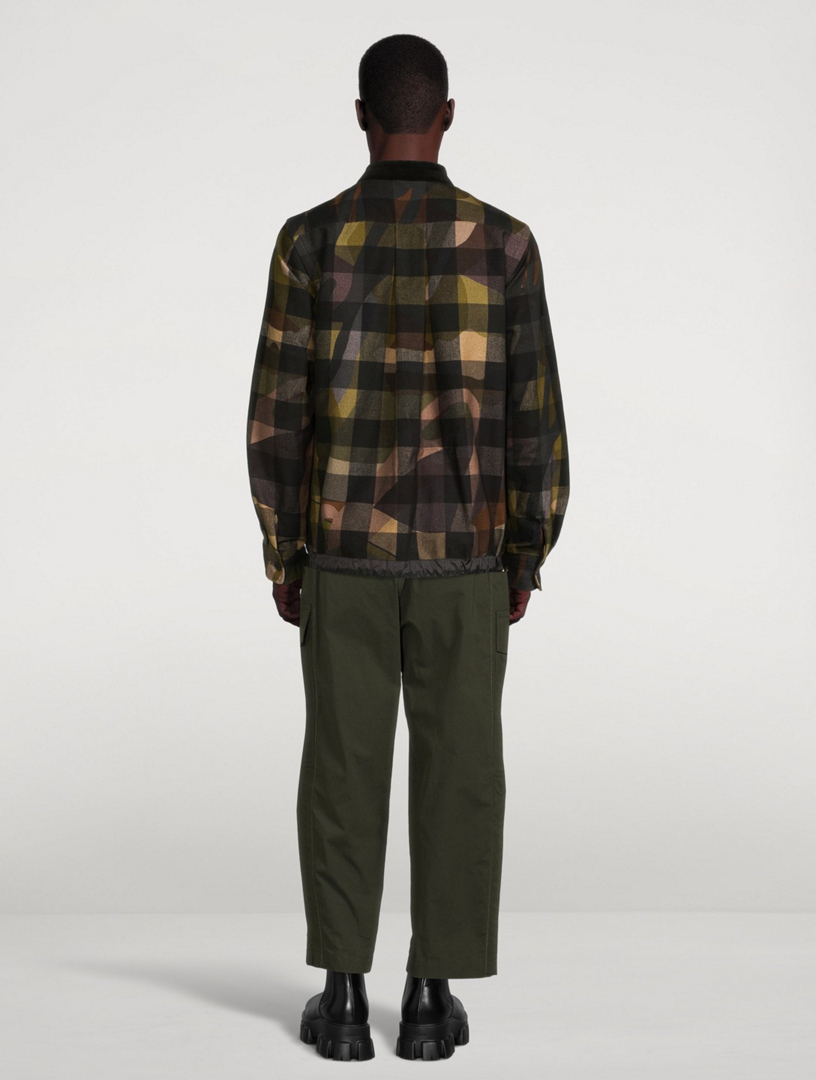 SACAI X KAWS Kaws Shirt Jacket In Camo Print | Holt Renfrew Canada