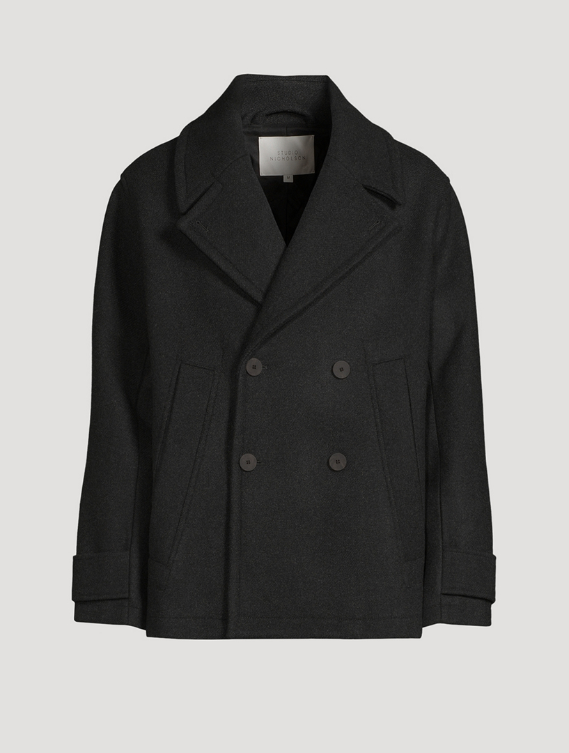 STUDIO NICHOLSON Deal Wool Pea Coat | Holt Renfrew Canada