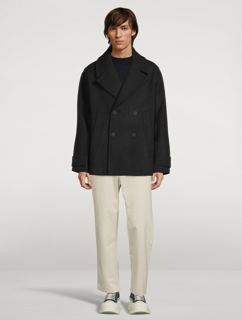 STUDIO NICHOLSON Deal Wool Pea Coat | Holt Renfrew Canada