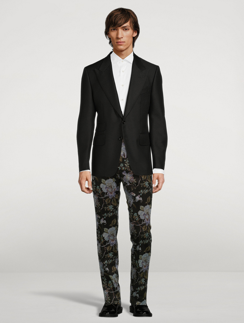 TOM FORD Atticus Velvet Pants In Floral Print | Holt Renfrew Canada