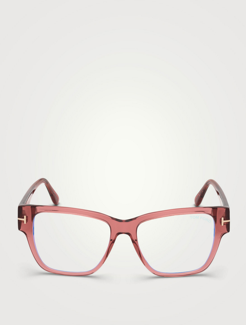 TOM FORD Square Optical Glasses With Blue Block Lenses | Holt Renfrew Canada