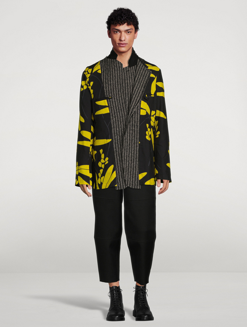 COMME DES GARÇONS HOMME PLUS Wool-Blend Jacket In Floral Print