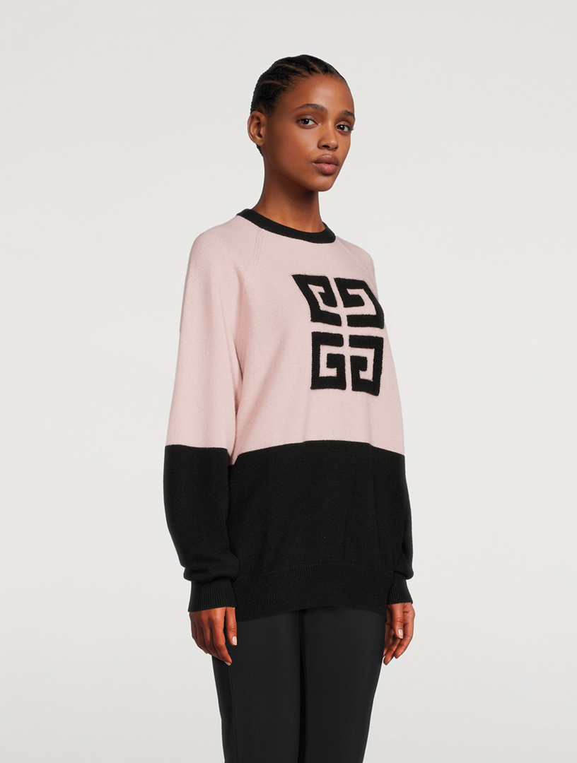 GIVENCHY Bicolour 4G Jacquard Cashmere Sweater | Holt Renfrew Canada