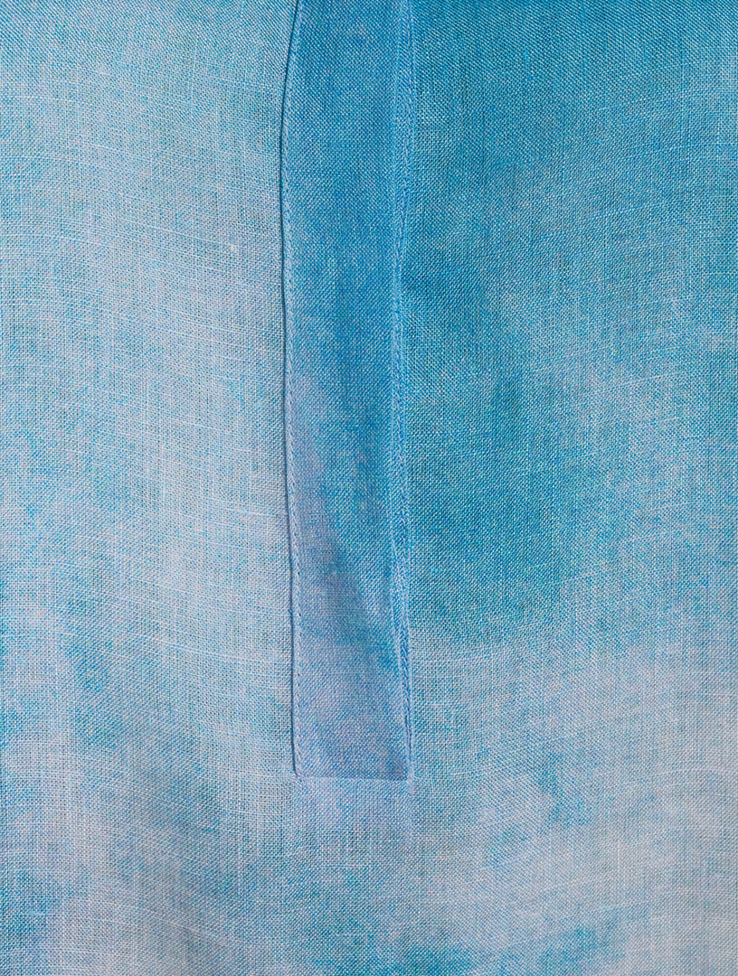 AKRIS Linen Tunic In St.Gallen Sky Print Women's Blue