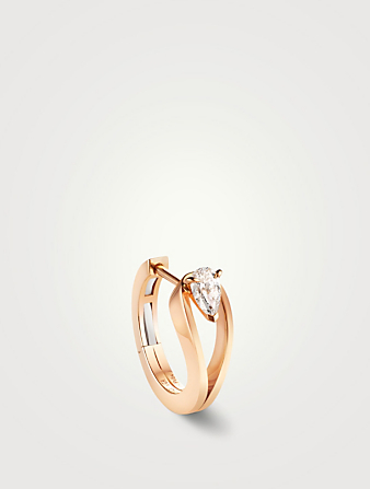 Serti Inverse 18K Rose Gold Earring With Diamond