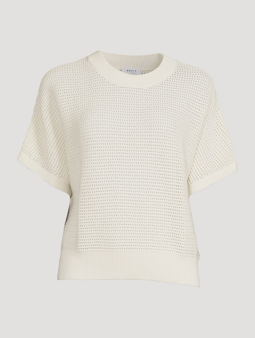 AKRIS PUNTO Short-Sleeve Crochet Sweater | Holt Renfrew Canada
