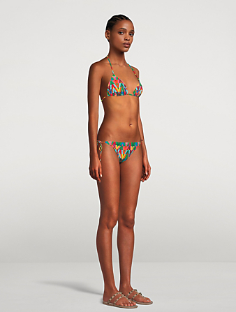 VALENTINO Bikini à imprimé V optique Femmes Multi