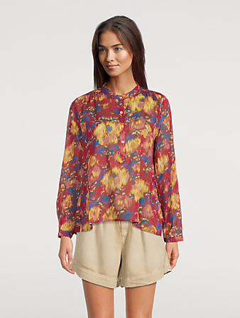 ISABEL MARANT ÉTOILE Maria Cotton Blouse In Floral Print Women's Red