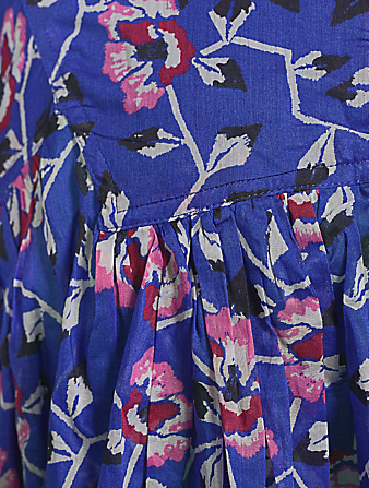 ISABEL MARANT ÉTOILE Saureena Printed Flounce Skirt Women's Blue