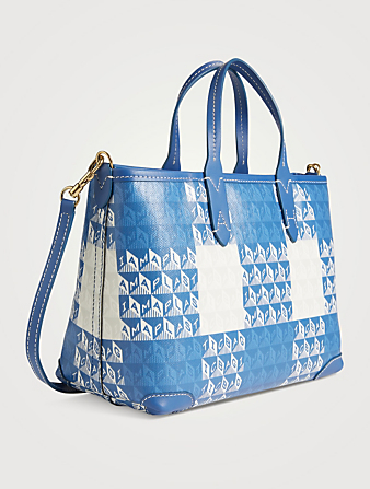 ANYA HINDMARCH XS I Am A Plastic Bag Tote Bag In Gingham Print Women's Blue