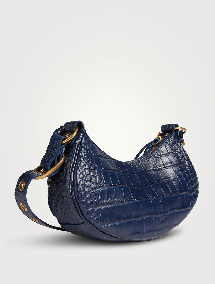 le cagole xs shoulder bag crocodile embossed
