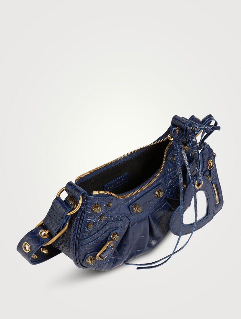 le cagole xs shoulder bag crocodile embossed